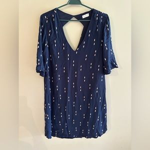 Gentle Fawn Navy Blue Dress with White Accents